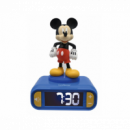Reloj Despertador Luz Nocturna 3D Mickey Disney