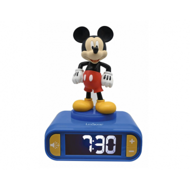 Reloj Despertador Luz Nocturna 3D Mickey Disney
