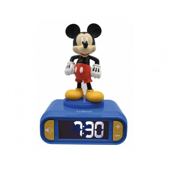 Reloj Despertador Luz Nocturna 3D Mickey Disney