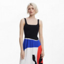 DESIGUAL Vestido MIDI con Falda 25SWVK41-2000