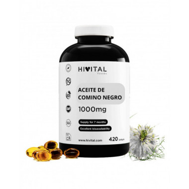 Hv-aceite de Comino Negro 1000 Mg | 420 Perlas  HIVITAL