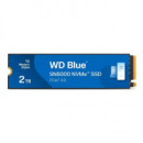 WESTERN DIGITAL Disco Duro Ssd Nvme Blue WDS200T4B0E 2TB   Lectura: 5000 Mb/s - Escritura: 4000 Mb/s