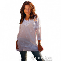 Tunica Algodon Estelle Blanco COTTON SOUL