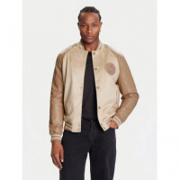 Varsity Bomber Dark Brown & Macchia  GUESS