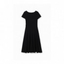 DESIGUAL Vestido Negro 24WWVK66-2000