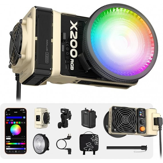 Foco Led Tipo Cob ZHIYUN Molus X200RGB Combo