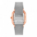 Reloj Analógico con Brazalete de Acero y Acero Rosado D-bear Party  TOUS