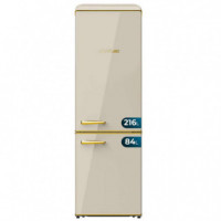 Frigorífico Bolero Coolmarket Combi Origin 300 Beige E 55,9X62,8X192  Cm  CECOTEC