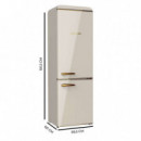 Frigorífico Bolero Coolmarket Combi Origin 300 Beige E 55,9X62,8X192  Cm  CECOTEC