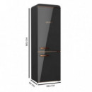 Frigorífico Bolero Coolmarket Combi Origin 300 Black E 55,9X62,8X192  Cm  CECOTEC