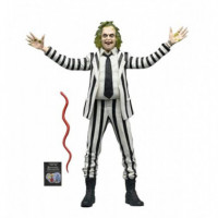 Figura Beetlejuice 1988 Traje a Rayas 18 Cm NECA