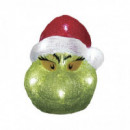 Figura Cabeza de Grinch con Luz  ENESCO