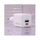 FOREVER Adaptador Red 30W 1XTIPO C+1X USB a Gan Blanco