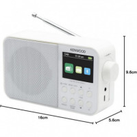 Radio Portátil Digital KENWOOD CR-M30DAB-W Blanco