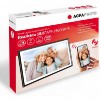Marco de Fotos Digital Agfa con Wifi y 32 Gb de Memoria Integrada Pantalla Táctil de 15,6" de Alta Resolución Negro  AGFAPHOTO