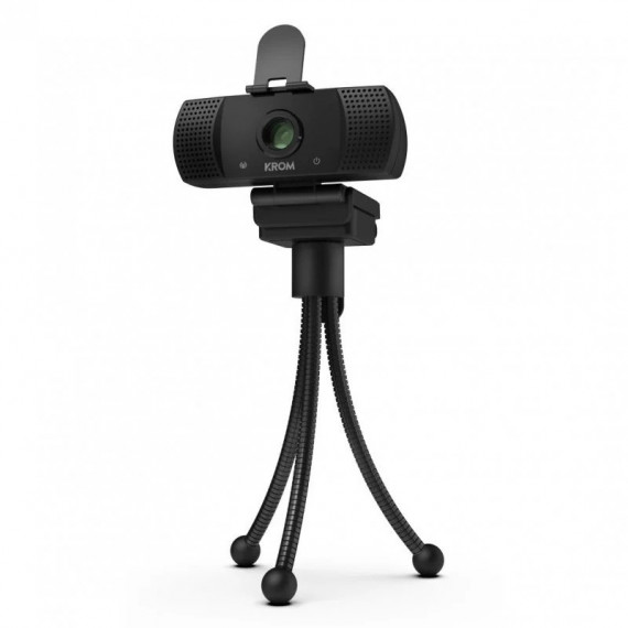 Webcam KROM Kam Full HD USB Black + Tripode