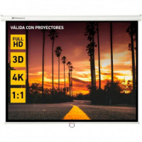 Pantalla Proyeccion PHOENIX Pared y Techo Manual 112 200X200