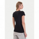 Camiseta Logotipo Triángulo Estampado Leo Corte Slim de GUESS