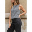 Chaquetas Mujer Chaleco ESE O ESE Rice Black & White