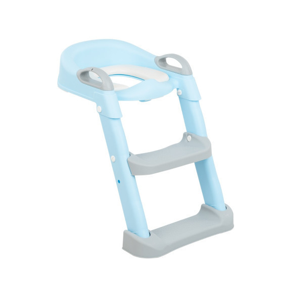 Asiento de Inodoro con Asas y  Escalera Lea Azul  KIKKABOO