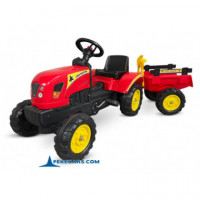 Tractor a Pedales con Remolque Rojo  PEKECARS