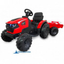 Tractor Peketrac 8100 24V Rojo C/remolque  PEKECARS
