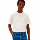 Camiseta de Cuello Redondo con Logo Bordado  TOMMY HILFIGER