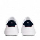 Zapatillas de Tenis en Piel con Logo  TOMMY HILFIGER