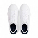 Zapatillas de Tenis en Piel con Logo  TOMMY HILFIGER