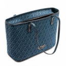Bolso Tote de Denim con Jacquard  LIU JO