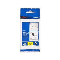 BROTHER Cinta Laminada TZESE4 18MM Texto Negro sobre Fondo Blanco. Ancho: 18 Mm. Longitud: 8 M