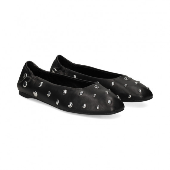Bailarina Tachas Piel Negro  KATE SPADE