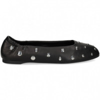 Bailarina Tachas Piel Negro  KATE SPADE