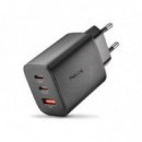 NGS Era 65W - Cargador de Red con 1 Usb-a y 2 Usb-c, Negro