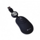 NGS Ratón óptico USB Retráctil 1000 Dpi Sinblack