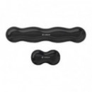 SUBBLIM Pack 2 Reposamuñecas Ergonómico Negro