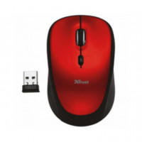 TRUST Yvi Ratón óptico Inalámbrico Rojo 1600 Dpi