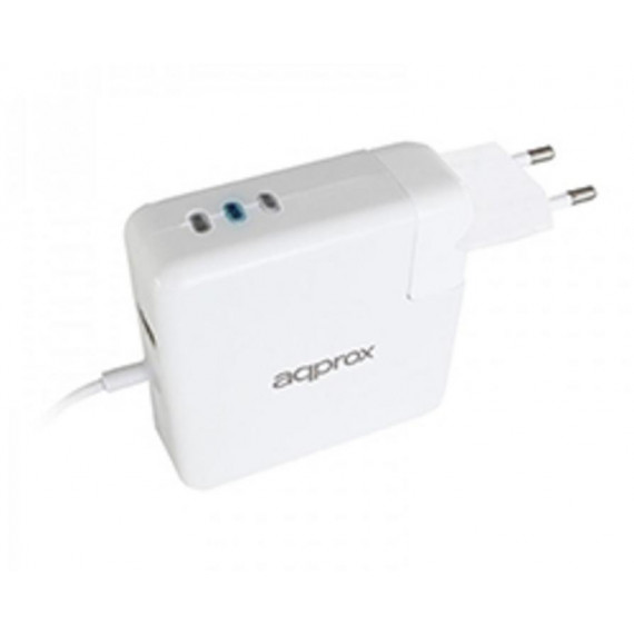 Cargador APPROX 85W para Macbook Pro Magsafe 2 Blanco