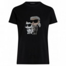 KARL LAGERFELD - Ikon Rs Duo T Shirt - 999 - A1W17131/999