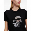 KARL LAGERFELD - Ikon Rs Duo T Shirt - 999 - A1W17131/999