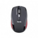 Ratón Inalámbrico óptico NGS Flea Advance Rojo 1600 Dpi