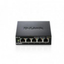 Switch D-LINK DGS-105 Gigabit Ethernet de 5 Puertos - Metal Negro