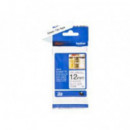 Cinta BROTHER TZE-N231 Negro sobre Blanco 12MM X 8M