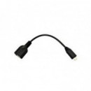 NANOCABLE Cable Otg Micro Usb-a Macho a Usb-a Hembra 15CM Negro