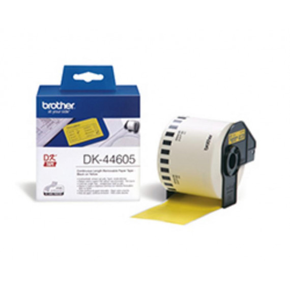 BROTHER Cinta de Etiquetas Continua DK-44605 Amarilla, 62MM X 30.48M