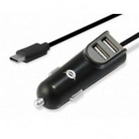 Cargador de Coche CONCEPTRONIC Dual Usb-a 2.4A Negro (CARDEN05B)