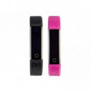 Smartband SWISS GO Track One Negro/fucsia