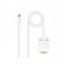 Nanocable Adaptador Mini Displayport a Vga, 3M Blanco  NANO