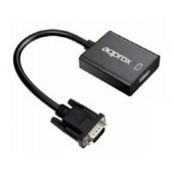 APPROX Cable Adaptador HDMI Hembra a VGA Macho con Audio (APPC25)