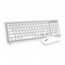 Kit Teclado y Ratón Inalámbrico SUBBLIM Duo Blanco/plata
